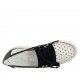 Scarpa accollata da donna con stringhe ed elastico in pelle forata bianca e pelle e pelle laminata blu zeppa 3 - Misure disponibili: 32, 33, 34, 42, 43, 44, 45