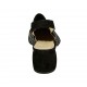 Slingback für Damen mit bedrucktem Gummiband aus schwarzem Wildleder Absatz 5 - Verfügbare Größen:  32, 33, 34, 42, 44