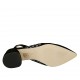 Slingback für Damen mit bedrucktem Gummiband aus schwarzem Wildleder Absatz 5 - Verfügbare Größen:  32, 33, 34, 42, 44