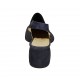 Woman's slingback pump with printed elastic band in blue suede heel 5 - Available sizes:  33, 34, 42, 43, 44, 45