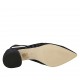 Woman's slingback pump with printed elastic band in blue suede heel 5 - Available sizes:  33, 34, 42, 43, 44, 45
