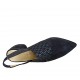 Chanel da donna con elastico stampato in camoscio blu tacco 5 - Misure disponibili: 33, 34, 42, 43, 44, 45
