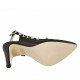 Slingback für Damen aus schwarzem Leder mit Nieten Absatz 9 - Verfügbare Größen:  34