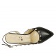 Zapato destalonado para mujer en piel color negro con tachuelas tacon 9 - Tallas disponibles:  34