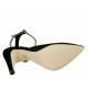 Woman's slingback pump with strap in black suede heel 9 - Available sizes:  32, 33, 42