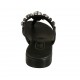 Chanclas de dedo para mujer con estrás en piel negra tacon 2 - Tallas disponibles:  33, 34, 43