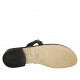Chanclas de dedo para mujer con estrás en piel negra tacon 2 - Tallas disponibles:  33, 34, 43