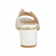 Mule ouvert pour femmes en cuir blanc talon 5 - Pointures disponibles:  32, 43