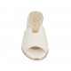 Sabot aperto da donna in pelle bianca tacco 5 - Misure disponibili: 31, 32, 33, 34, 42, 43, 44