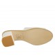 Sabo abierto para mujer en piel blanca tacon 5 - Tallas disponibles:  32, 43