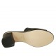 Sabo abierto para mujer en piel negra tacon 5 - Tallas disponibles:  32, 34, 43, 45