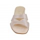 Offene Pantolette für Damen aus rosafarbenem laminiertem Leder und Stoff Absatz 2 - Verfügbare Größen:  32, 33, 34, 42, 43, 44, 45