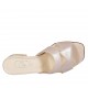 Offene Pantolette für Damen aus rosafarbenem laminiertem Leder und Stoff Absatz 2 - Verfügbare Größen:  32, 33, 34, 42, 43, 44, 45