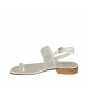 Sandale entredoigt pour femmes avec strass en cuir argent talon 2 - Pointures disponibles:  32, 33, 34, 42, 43, 44, 45