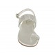 Woman's thong sandal with rhinestones in silver leather heel 2 - Available sizes:  32, 33, 34, 42, 43, 44, 45