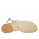 Sandale entredoigt pour femmes avec strass en cuir argent talon 2 - Pointures disponibles:  32, 33, 34, 42, 43, 44, 45