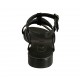 Sandale pour femmes en cuir imprimé noir avec courroie et strass talon 2 - Pointures disponibles:  33, 34