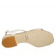 Sandalo da donna in pelle bianca e tessuto tacco 2 - Misure disponibili: 32, 33, 34, 42, 43, 44, 45, 46