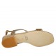 Woman's sandal in bronze laminated leather and fabric heel 2 - Available sizes:  32, 43, 44, 45, 46