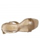 Woman's sandal in bronze laminated leather and fabric heel 2 - Available sizes:  32, 43, 44, 45, 46