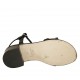 Sandale pour femmes avec courroie et strass en cuir imprimé noir talon 4 - Pointures disponibles:  33, 43, 44, 45, 46