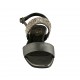 Sandale pour femmes en cuir lamé gris avec strass multicouleurs talon 2 - Pointures disponibles:  32, 33, 42, 43, 44, 46
