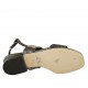 Woman's sandal with multicolored rhinestones in grey laminated leather heel 2 - Available sizes:  32, 33, 42, 43, 44, 46