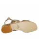Sandalia en piel laminada bronce con estrás multicolores para mujer tacon 2 - Tallas disponibles:  32, 33, 43, 45, 46
