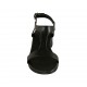 Sandalo da donna in pelle nera tacco 4 - Misure disponibili: 32, 33, 34, 42, 43, 44, 46