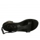 Sandalo da donna in pelle nera tacco 4 - Misure disponibili: 32, 33, 34, 42, 43, 44, 46