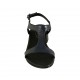 Sandalo da donna in pelle blu tacco 4 - Misure disponibili: 32, 33, 34, 42, 43, 44, 45, 46