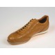 Men's sports shoe with laces in tan brown leather - Available sizes:  40