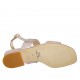 Sandalo da donna in pelle laminata rosa con strass colorati tacco 2 - Misure disponibili: 32, 33, 34, 42, 43, 44, 45, 46
