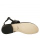 Sandale entredoigt pour femmes en cuir noir avec strass talon 2 - Pointures disponibles:  32, 33, 34, 42, 43, 44, 45, 46