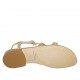 Sandale pour femmes avec strass en cuir lamé et imprimé platine talon 2 - Pointures disponibles:  32, 33, 44