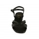 Sandale pour femmes en cuir noir et cuir verni gris avec courroie talon 2 - Pointures disponibles:  32, 33, 42, 43, 44, 45, 46