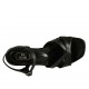 Sandale pour femmes en cuir noir et cuir verni gris avec courroie talon 2 - Pointures disponibles:  32, 33, 42, 43, 44, 45, 46