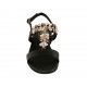 Sandale pour femmes en cuir noir avec strass talon 2 - Pointures disponibles:  32, 33, 34