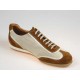 Scarpa sportiva stringata da uomo in camoscio color tabacco e beige - Misure disponibili: 40, 41