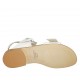Sandalia para mujer con hebillas en piel blanca tacon 2 - Tallas disponibles:  32, 33, 44, 45, 46