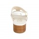 Sandalo da donna in pelle bianca tacco 4 - Misure disponibili: 32, 34, 42, 43, 44, 45, 46