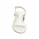 Sandalo da donna in pelle bianca tacco 4 - Misure disponibili: 32, 34, 42, 43, 44, 45, 46