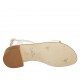 Sandalo da donna in pelle bianca tacco 4 - Misure disponibili: 32, 34, 42, 43, 44, 45, 46