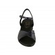 Sandale pour femmes avec courroie en cuir lamé imprimé bleu talon 4 - Pointures disponibles:  32, 34, 42, 43, 44, 45, 46