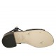 Sandale pour femmes avec courroie en cuir lamé imprimé bleu talon 4 - Pointures disponibles:  32, 34, 42, 43, 44, 45, 46