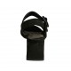 Sandalia para mujer con cinturon en gamuza negra tacon 5 - Tallas disponibles:  33, 43, 44, 45, 46
