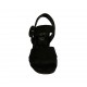 Sandalia para mujer con cinturon en gamuza negra tacon 5 - Tallas disponibles:  33, 43, 44, 45, 46