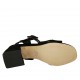 Sandalia para mujer con cinturon en gamuza negra tacon 5 - Tallas disponibles:  33, 43, 44, 45, 46
