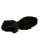 Sandalia para mujer con cinturon en gamuza negra tacon 5 - Tallas disponibles:  33, 43, 44, 45, 46