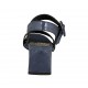 Damensandale mit Riem aus blauem laminiertem bedrucktem Wildleder Absatz 5 - Verfügbare Größen:  31, 32, 42, 43, 44, 45